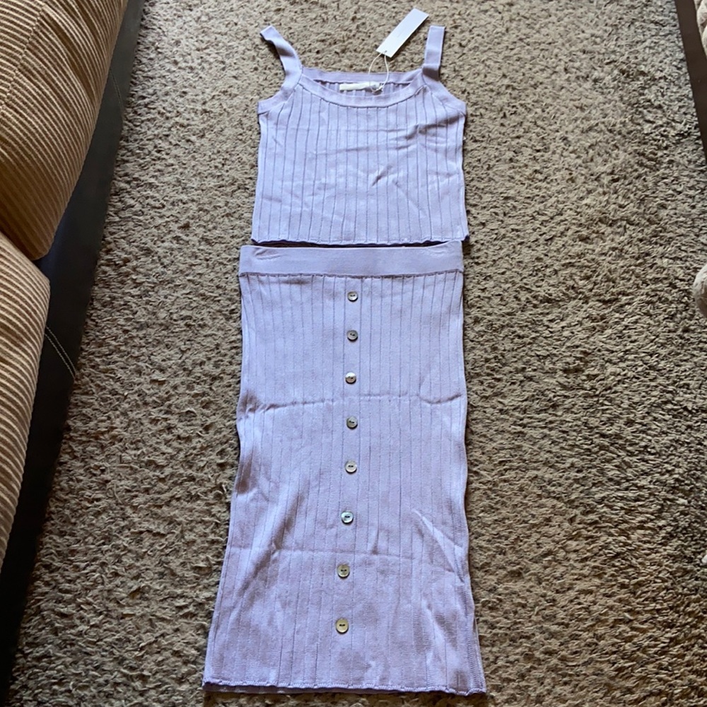 One day grey top and skirt
